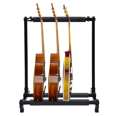 Immagine di Zalydala supporto per chitarra multiuso, 4 chitarre, supporto, chitarre e bassi, pieghevole, universale, portatile
