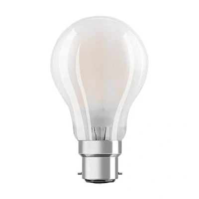 Immagine di OSRAM Dimmable Filament lampada a LED con base B22d, bianco caldo (2700K), forma classica lampadina, 8W, vetro smerigliato, sostituisce standard 75W 1 pack