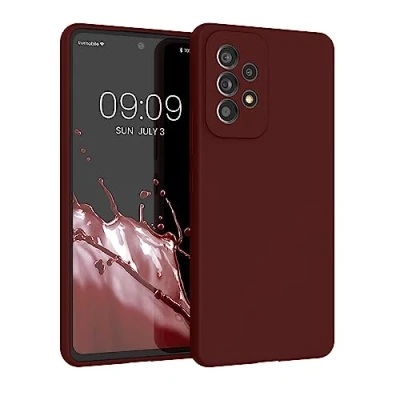 Immagine di kwmobile Cover per Samsung Galaxy A53 5G Custodia Back Case Smartphone in Silicone TPU Protezione Gommata rosso fulvo