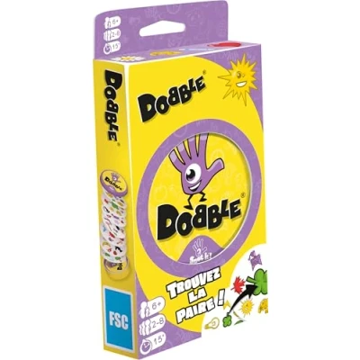 Immagine di Dobble Zygomatic Classique Gioco di società carte familiari e per bambini dai 6 anni velocità da 2 a 8 giocatori Scatola metallo viaggio 15 min versione: francese