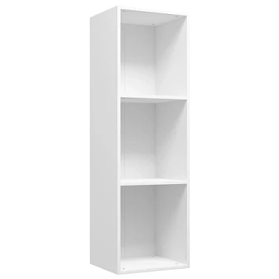 Immagine di vidaXL Libreria/Mobile TV con 3 Vani a Giorno Classico Robusto Armadietto Basso Base Porta Orizzontale Bianco 36x30x114 cm in Multistrato