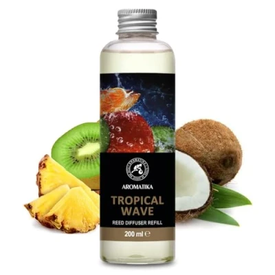 Immagine di Ricarica Diffusore Onda Tropicale 200ml Fragranza per la Casa Fresca Deodorante Ambienti Profumo Esotico e Fruttato Aromaterapia Reed Diffuser Refill Tropical Wave