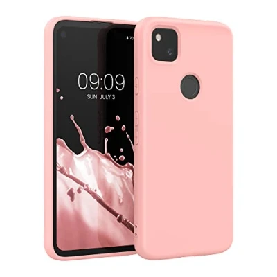 Immagine di kwmobile Custodia Compatibile con Google Pixel 4a Cover Back Case per Smartphone in Silicone TPU Protezione Gommata rosa opaco