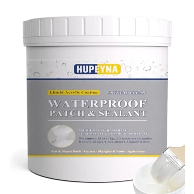 Immagine di Sigillante Impermeabile Liquido, Agente Invisibile, Adesivo Trasparente di Riparazione Delle Perdite, Rivestimento a Base D&#039;acqua per Interni ed Esterni 1 KG