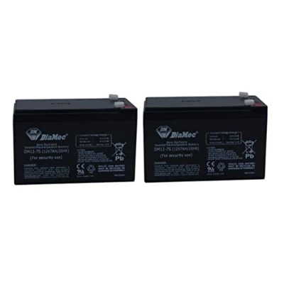Immagine di Diamec Batteria al piombo AGM 12 V 7 Ah F1 per sicurezza x2 unità