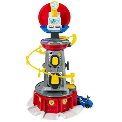 Immagine di Paw Patrol, Set di Gioco e Torre Controllo Mighty Pups Super Paws con luci ed Effetti sonori, per Bambini dai 3 Anni in su