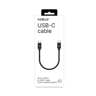 Immagine di Celly USBCUSBCCOT30BK Cavo di ricarica USB nero Scatola