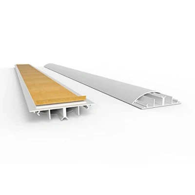 Immagine di Canalina per cavi semicircolare, autoadesiva, 9 x 2 80 cm, larghezza altezza L, bianco, fino a 12 cavi, in PVC, protezione contro gli inciampi