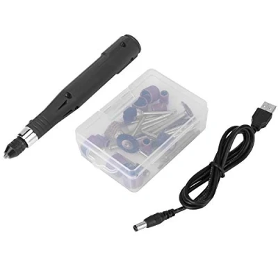 Immagine di Mini trapano elettrico, penna smerigliatrice, piccola lucidatrice portatile, 5000 15000 giri/min 5 V 2 A, per taglio, incisione, fresatura, molatura, lucidatura, smontaggio e foratura