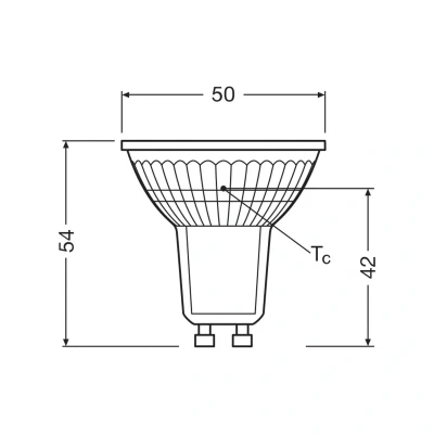 Immagine di OSRAM 4058075096622 LED (monocolore) ERP F (A G) GU10 Riflettore 4.3 W = 50 Bianco caldo (Ø x A) mm 1 pz.