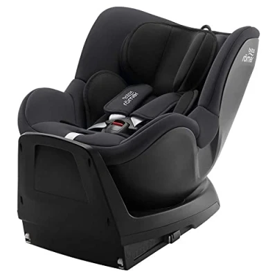 Immagine di BRITAX RÖMER Seggiolino Auto DUALFIX PLUS Girevole a 360, con Inserto Neonato e Sistema di Fissagio ISOFIX, Bambini da 40 105 cm (i Size), dalla Nascita fino ai 4 anni, Midnight Grey