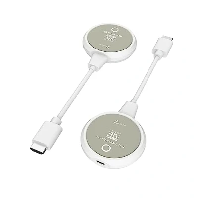 Immagine di j5create ScreenCast Trasmettitore e ricevitore HDMI wireless 4K, estensore wireless, supporto 4K30Hz / 1080p60Hz, 2,4/5GHz, per laptop/PC/Player a HDTV/Proiettore (JVAW75)