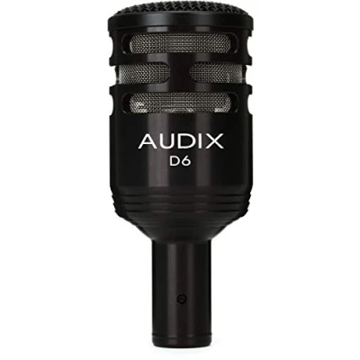 Immagine di AUDIX D6 MICROFONO DINAMICO CARDIODE CASSA TOM TIMPANO GRANCASSA + CLAMP BORSA