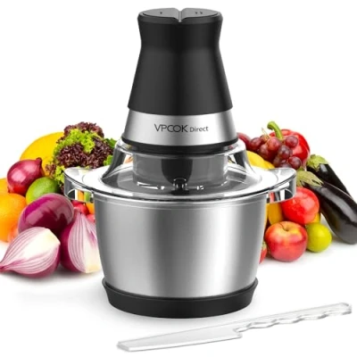 Immagine di Tritatutto da Cucina Elettrico 1,2 L Mixer 400w Frullatore Multifunzione con 4 Lame Robot Frullatori e Impastatrici in Acciaio Inossidabile