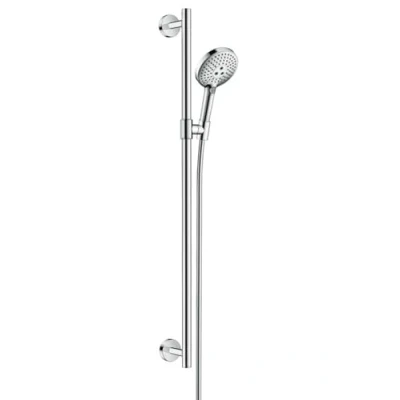 Immagine di hansgrohe Raindance Select S Set doccia 120 3 getti con asta 90 cm, bianco/cromo, 26322400