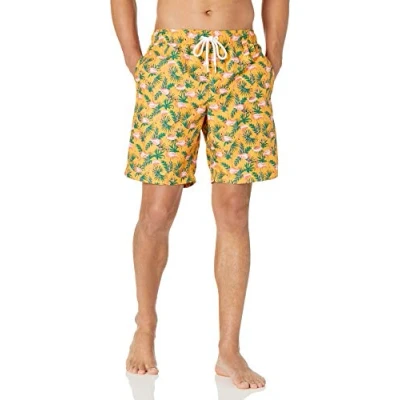 Immagine di Amazon Essentials Boxer da Bagno 22,86 cm ad Asciugatura Rapida dalla Vestibilità Comoda colori fuori produzione Uomo, Arancione Fenicotteri, XXL