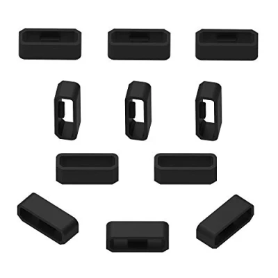 Immagine di Per Garmin Vivosmart HR/HR + connettore anello di fissaggio in silicone fascia sicurezza chiusura portiere, Pack of 10