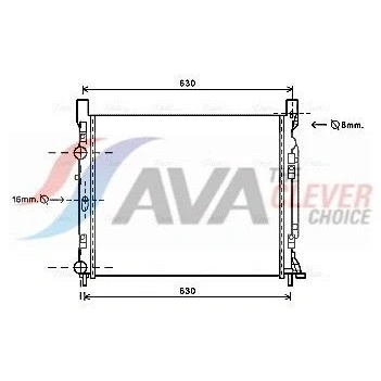 Immagine di PRASCO RTA2470 Radiatore motore Alluminio 560 489 23 Alette di raffreddamento montate meccanicamente RENAULT: Kangoo I Express, II Express