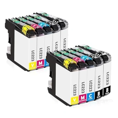 Immagine di LC223 Cartucce di ricambio per Brother XL MFC J5320DW J4420DW J4620DW J480DW J5620DW J5720DW J680DW J4625DW J880DW J5625DW DCP J4120DW DW (confezione da 10)