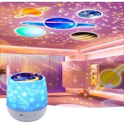 Immagine di Silvotek proiettore stelle bambini lampada con cavo USB, cielo stellato Rotazione di 360 gradi luce notturna per