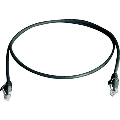 Immagine di Telegärtner 100008058 RJ45 cavo di rete, patch CAT 6 U/UTP 1.00 m Nero Ritardante fiamma, Privo alogeni 1 pz.