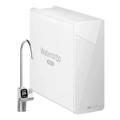 Immagine di Waterdrop X8 Sistema a Osmosi Inversa, NSF/ANSI 58&amp;372 Certificato, 800 GPD Filtro Acqua Inversa Tankless, di Filtrazione dell&#039;Acqua RO Sottolavello 9 Stadi, 2:1 da Puro Scarico