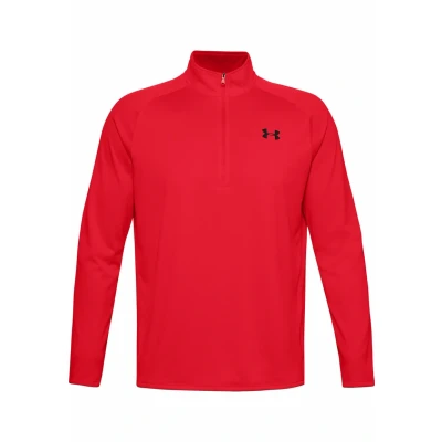 Immagine di Under Armour UA TECH 2.0 1/2 ZIP Maglietta a manica lunga, Uomo, Taglia: Medium, Dark red