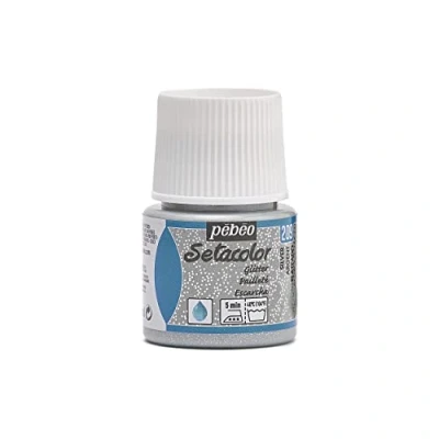 Immagine di Pebeo Setacolor tessuto vernice 45 ml 57, con colori diversi Glitter Silver