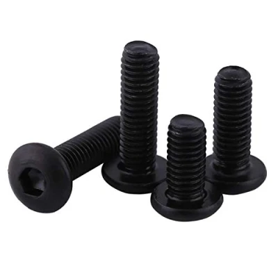 Immagine di 50Pz M3 Neri Scatole aTesta Piatta Testa Bulloni set 10,9 Acciaio in Lega di Classe (M3*16mm)