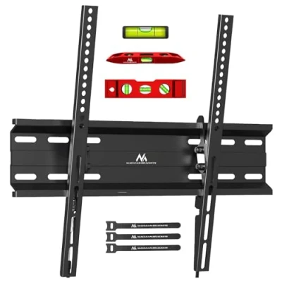 Immagine di Supporto da parete Maclean per TV o monitor, max VESA 400x400, 32 70&quot;, 45kg, nero, MC 748A