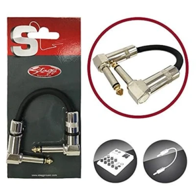 Immagine di Stagg Cavi S Serie Patch Mono Angolari, Singolo, 0.1m