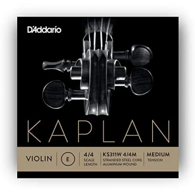 Immagine di Corda MI D&#039;Addario Kaplan Solutions per violino, non &quot;fischia&quot;, Aluminum Wound, scala 4/4