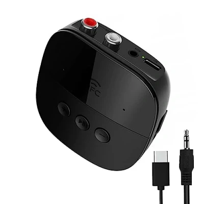 Immagine di [Gen2]eppfun AK3056R Pro Ricevitore Bluetooth 5.2, Adattatore Audio per Impianto stereo con NFC, USB, 3.5mm AUX/RCA, TF slot sistema in streaming di musica domestica
