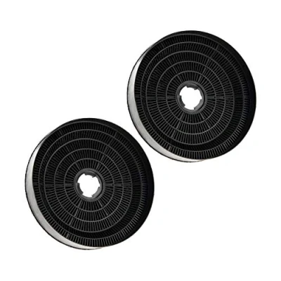 Immagine di AllSpares filtro ai carboni attivi (2x) per cappe aspiranti compatibile Candy KFC6918 / 49028857/49029150, Klarstein CGCH3 10030727, Refsta K46 e Airlux CR390 (Ø170x35mm)