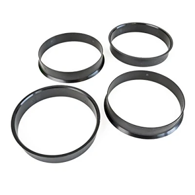 Immagine di 4 anelli di centraggio: diametro esterno 57,1 mm + interno 56,1 mm.