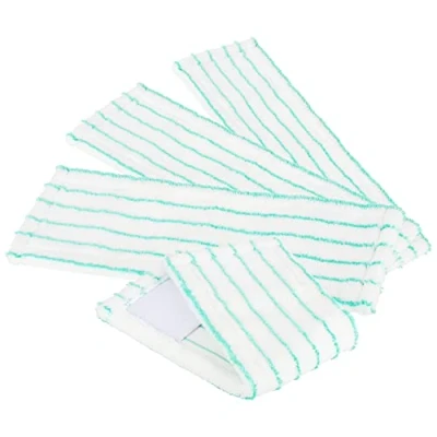 Immagine di com four® 4X Panno di Ricambio per Mop Pavimenti Copri Scopa in Microfibra Mocio Rivestimenti la Pulizia e Il Lavaggio dei (4 Pezzi Turchese/Bianco)