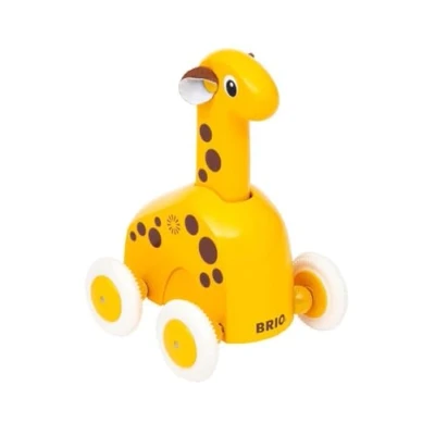Immagine di BRIO Giraffa Premi e Via, Giochi per la Prima Infanzia, Spingi Traina, Bambini, Età Raccomandata 12+ Mesi