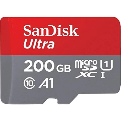 Immagine di SanDisk Ultra Scheda di Memoria MicroSDXC e Adattatore, con A1 App Performance, Velocità Fino a 100 MB/Sec, Classe 10, U1, Single Pack, 200 GB