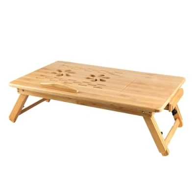 Immagine di Vassoio da Letto Tavolino PC Letto, Computer Letto,Vassoio Pieghevole Bambu, per Portatile Colazione con Cassetto