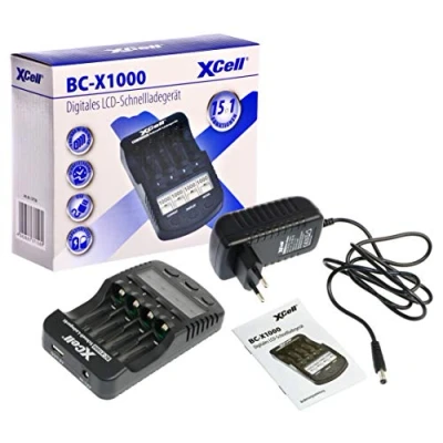 Immagine di XCell Caricatore rapido BC X1000 con display LCD (per batterie AA e AAA Ni MH/Ni Cd)