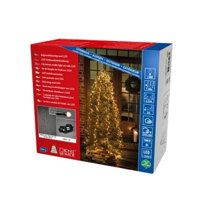 Immagine di Konstsmide 6650 830 Mantello di luci LED per albero esterno ERP: F (A G) rete elettrica Numero lampadine 660 (monocolore) Ambra Lunghezza illuminata:
