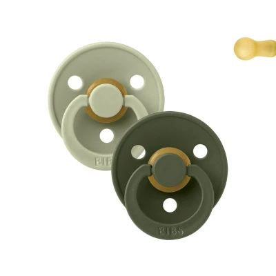 Immagine di 2 Succhietti BIBS Colour Round Sage/Hunter Green