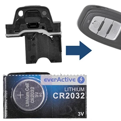 Immagine di Portabatterie Batterie clip + 1 X CR2032 batteria per Audi Q3 Q5 A4 S4 A5 S5 R8 TT Smartkey chiave