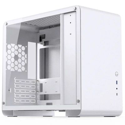 Immagine di Jonsbo U4 Mini Micro ATX Gehäuse, Tempered Glass weiß Tower Contenitore, PC Case da gioco, Bianco
