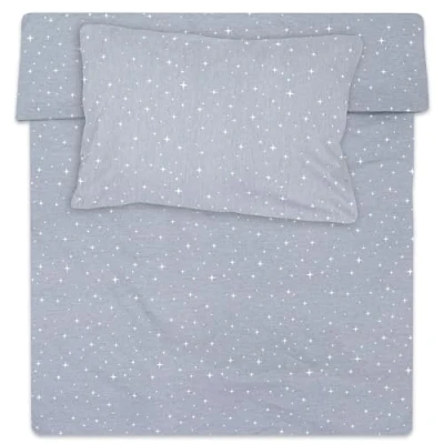 Immagine di Totsy Baby Copripiumino per bambini 100 x 135 cm set di lenzuola con federa 60 40 in cotone Galassia