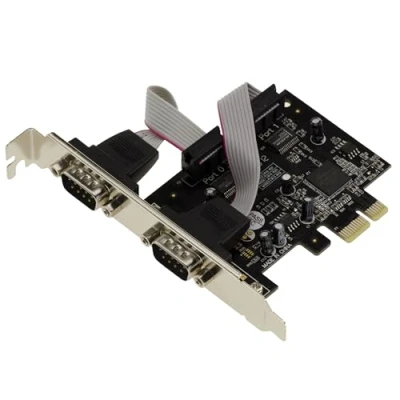 Immagine di Kalea INFORMATIQUE Scheda Controller PCI Express PCIe a 2 Porte seriali RS232 con chipset Oxford OXPCIe952. Staffe Basso e Alto Profilo