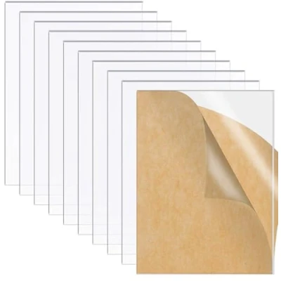 Immagine di 10 Fogli Trasparente, Pannello quadrato Lastra acrilica Trasparente per Cornici di vetro DIY 150 x 100 2 mm