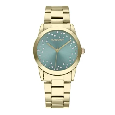 Immagine di Radiant Collezione Fiji Orologio analogico e in cuarzo. da polso per donna. con bracciale quadrante dorato cinturino acciaio inossidabile. Dimensioni 36mm. 3ATM.