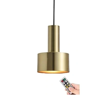 Immagine di Mini lampada a sospensione batteria con telecomando, moderna soffitto piccola lampadario cordless per interni cucina isola camera da letto sala pranzo bar ( Color : Bl