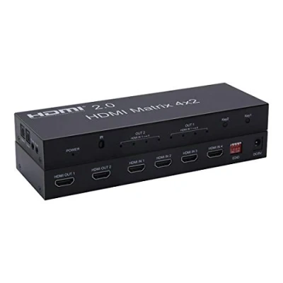 Immagine di 4K HDMI 2.0 Matrix 4x2 con audio 2X2 matrice Switcher Switch 4 in 2 Splitter 60HZ HDCP 2.2 (2.0 Matrix)